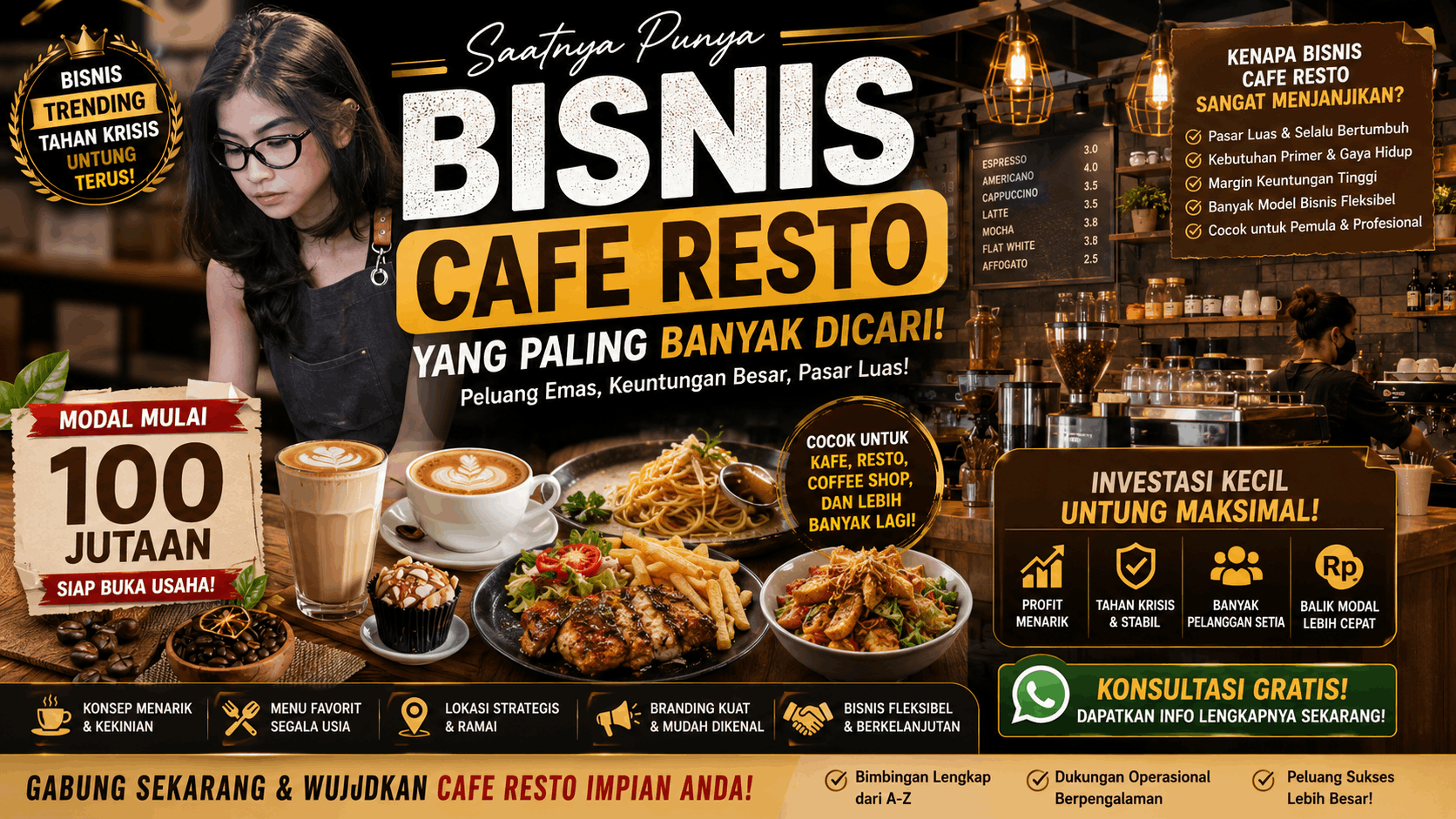 Ilustrasi Coffee Shop Premium