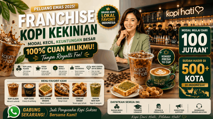 Franchise Kopi Terlaris Tanpa Royalti Balik Modal Cepat