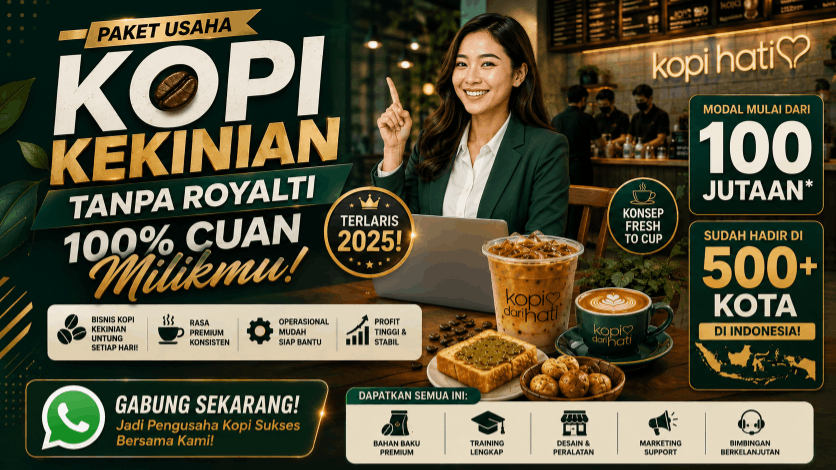 Harga Franchise Kopi 100 Juta Terlaris Cepat Balik Modal