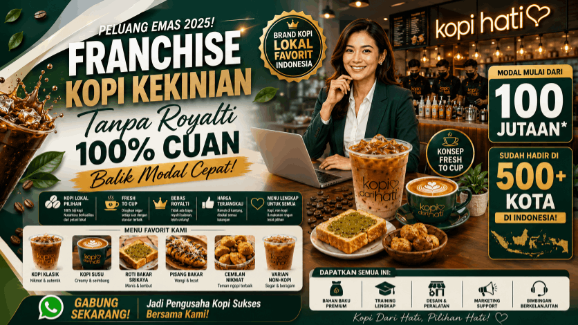 Kdh franchise kopi terbaik legalitas aman cocok pemula