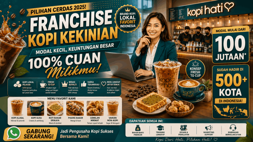 Paket franchise kopi indonesia siap jalan diskon 50