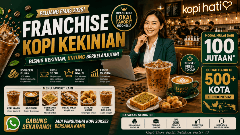 Promo Franchise Coffee Shop Alat Lengkap Diskon Kemitraan
